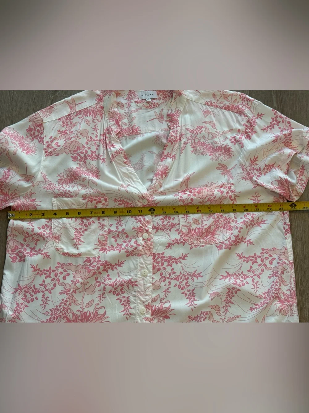 Piyama Maggie Pyjama Set Summer Toile Pink Pajamas Loungewear Sleep Cottage XL